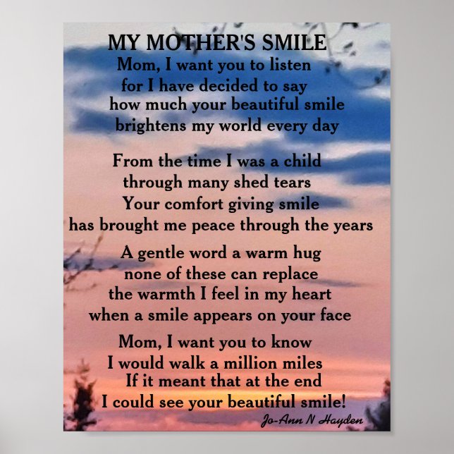 PÓSTER POSTER SONRISA DE MI MADRE (Frente)