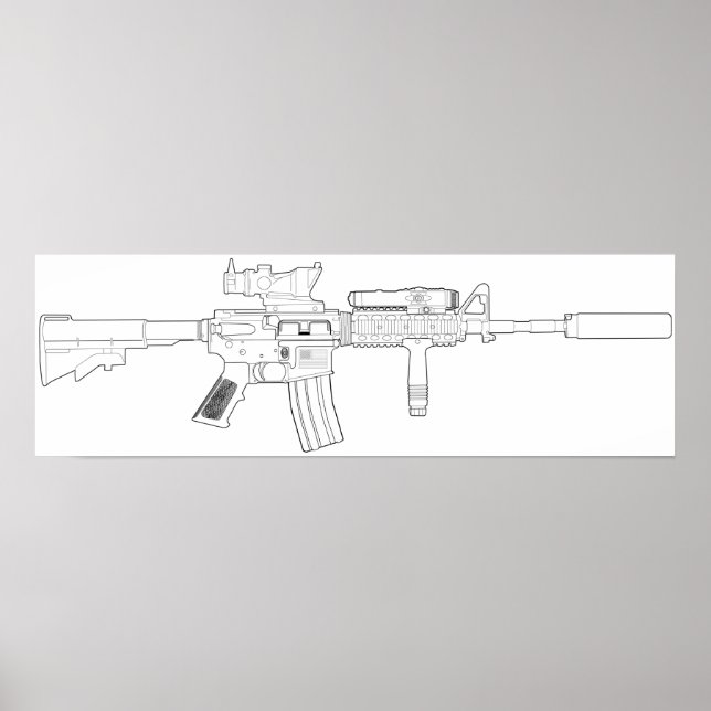 Póster Poster SOPMOD M4 (Frente)