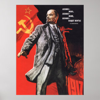 Póster Poster Soviética de Lenin