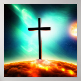 Póster Poster Spacescape en las nubes feroces