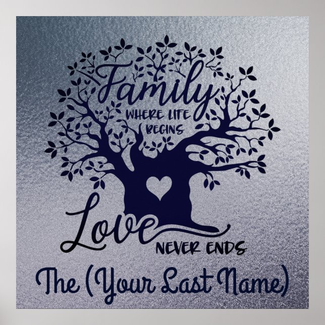 Póster Poster Square 24x24 Family & Love (Frente)