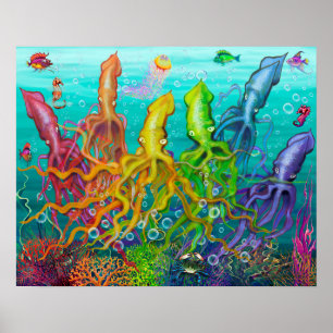 Póster Poster Squid
