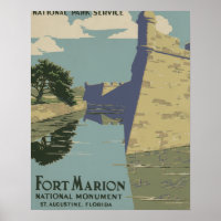 Poster St. Augustine Florida Fort Marion