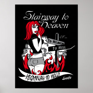 Póster poster staIrway al infierno fondo