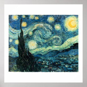 Póster Poster Starry Night Van Gogh (Alta calidad)
