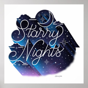 Póster Poster Starry Nights Square (24x24)