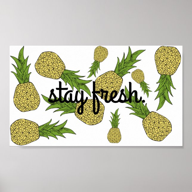Póster Poster Stay Fresh Pineapple (Frente)