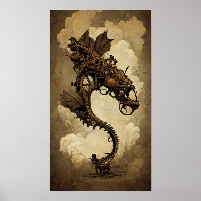 Póster Poster Steampunk Dragon (Frente)