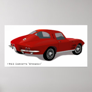 Póster Poster Stingray, Corvette clásico