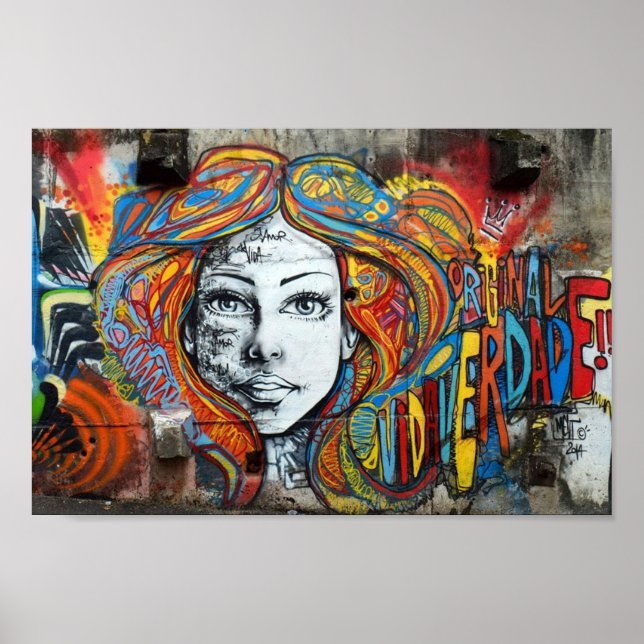 Póster Poster - Street Art Face Girl (Frente)