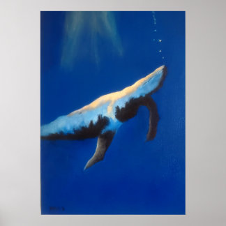 Póster Poster subacuático de la canción matutina Humpback