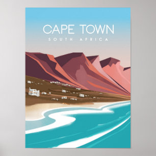 Póster Poster sudafricano de Ciudad del Cabo