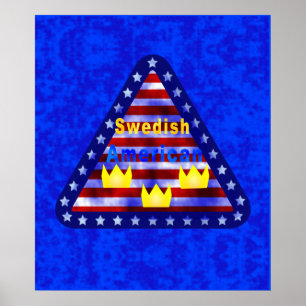 Póster Poster sueco-estadounidense