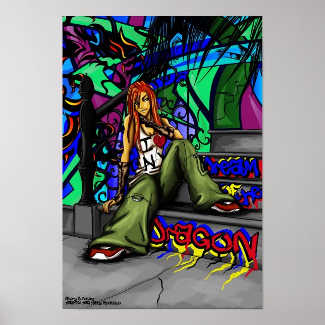 Póster poster 'Sueño del dragón' (Frente)