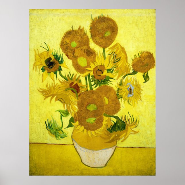 Póster Poster Sunflowers Vincent van Gogh (Frente)
