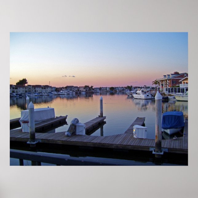 Póster Poster Sunset de Huntington Harbour (Frente)