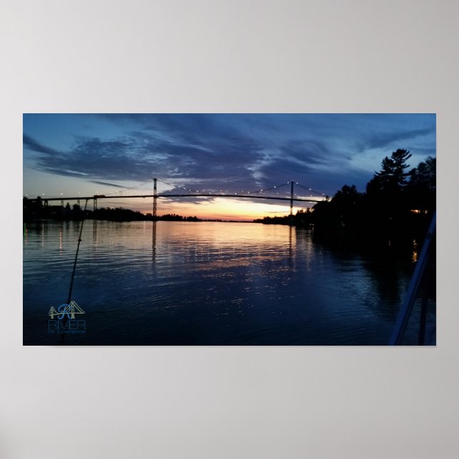 Póster Poster Sunset de Wellesley Island Bridge (Frente)