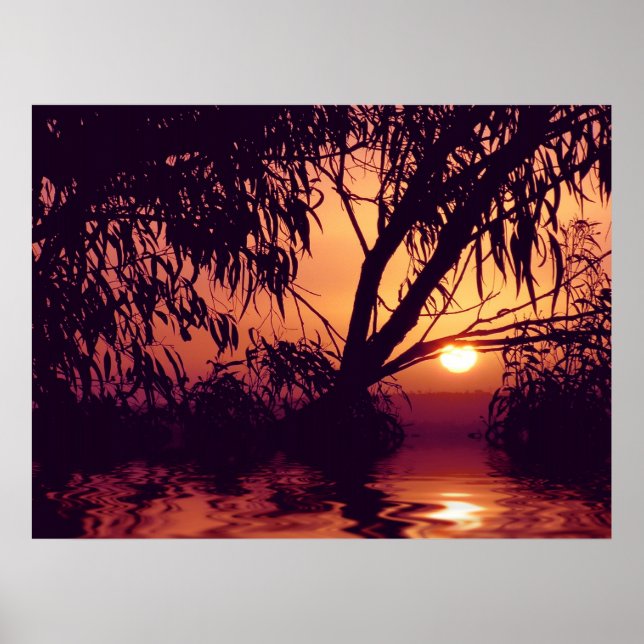 Póster Poster Sunset Silhouette Habitat (Frente)