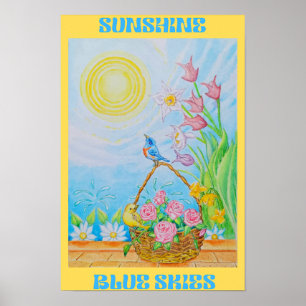 Póster Poster SUNSHINE BLUE SKIES