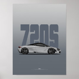 Póster poster Supercar 720S - Plata Blade