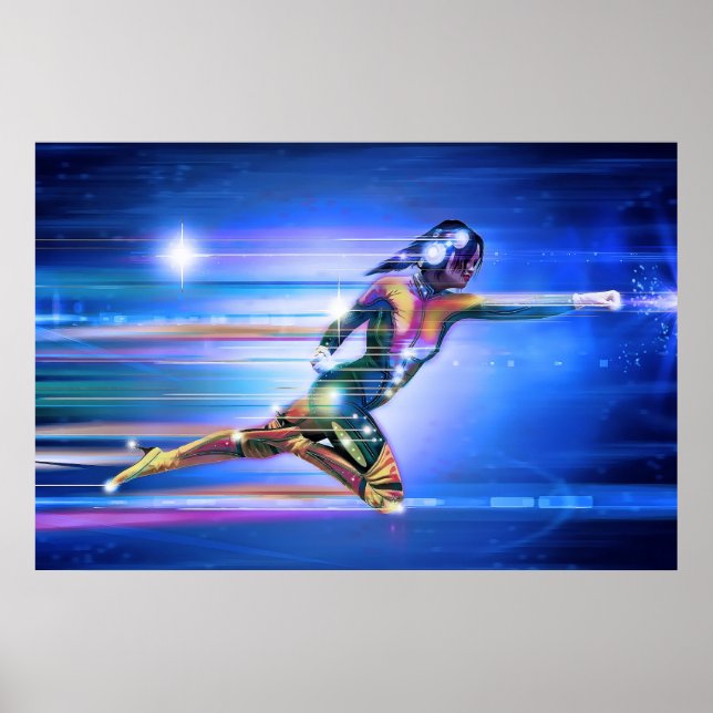 Póster poster superhéroe (Frente)