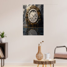Poster Surreal del reloj de fusión - Resumen de ar