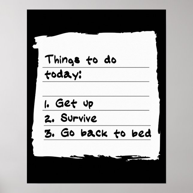 Póster Poster Survive Today (Frente)