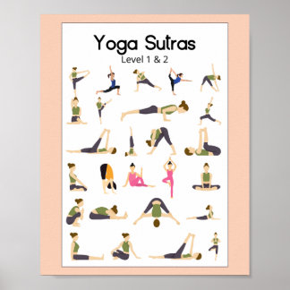 Póster Poster Sutra Nivel 1 y 2 de Yoga