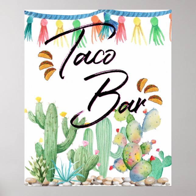 Póster Poster Taco Bar | Taco Fiesta (Frente)