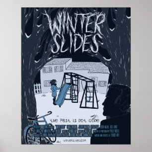 Póster Poster teatral de deslizamientos de invierno