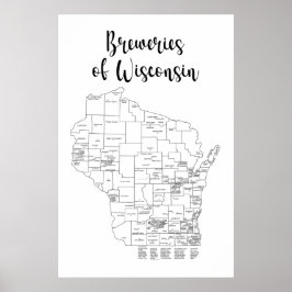 Póster Poster temática de la cervecería Wisconsin
