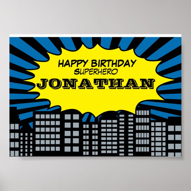 Póster Poster temática de superhéroes (Frente)