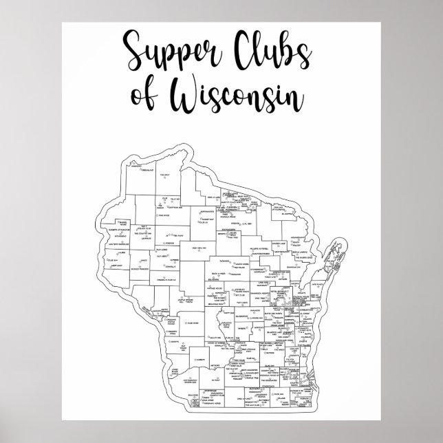 Póster Poster temático de Wisconsin Supper Club (Frente)
