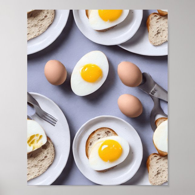 Póster Poster temático del desayuno (Frente)