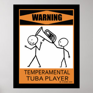 Póster Poster temperamental amonestador del jugador de la