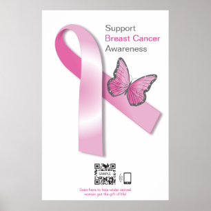 Póster Poster Template Breast Cancer Awareness