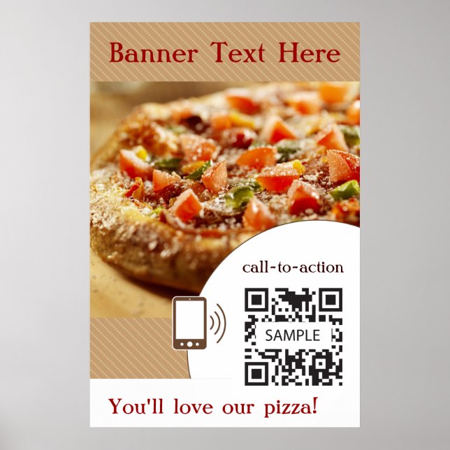 Póster Poster Template Pizza (Frente)