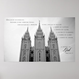 Póster Poster - templo de Salt Lake City Utah LDS