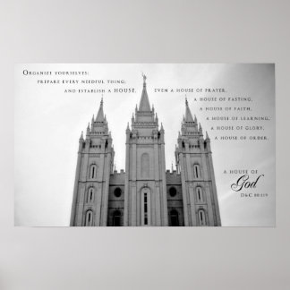 Póster Poster - Templo de Salt Lake City Utah LDS
