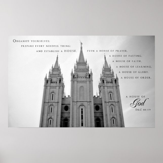 Póster Poster - Templo de Salt Lake City Utah LDS (Frente)
