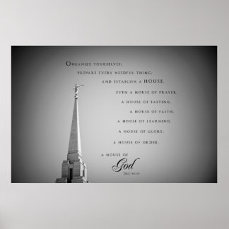 Póster Poster - Templo Utah LDS de la montaña Oquirrh 3
