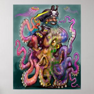 Póster Poster Tentacles piratas