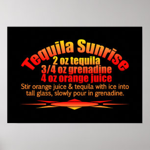Póster Poster Tequila Sunrise