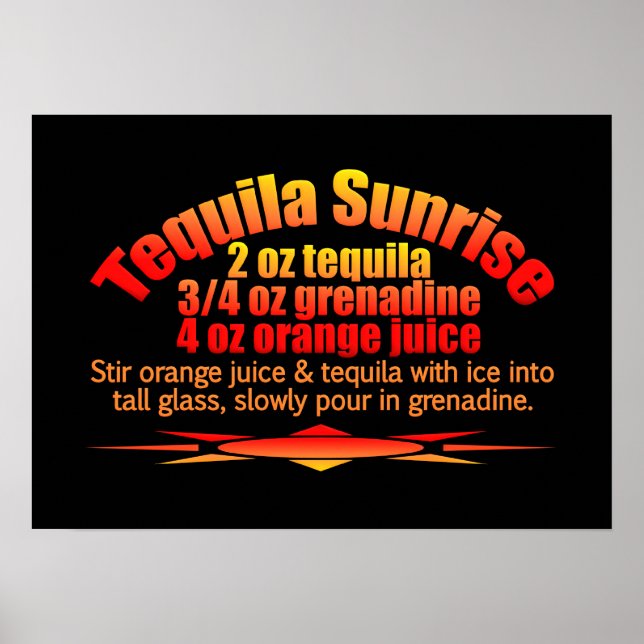 Póster Poster Tequila Sunrise (Frente)
