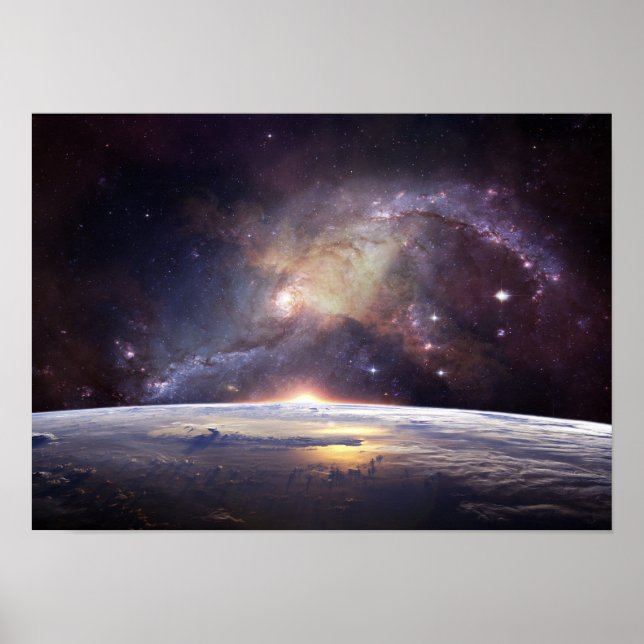 Póster poster terrestre y espacial (Frente)