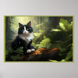 Póster Poster The Enchanted Forest Cats