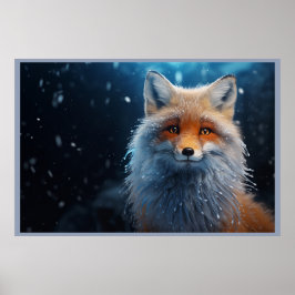 Póster Poster The Free Spirit of the Woodland Fox