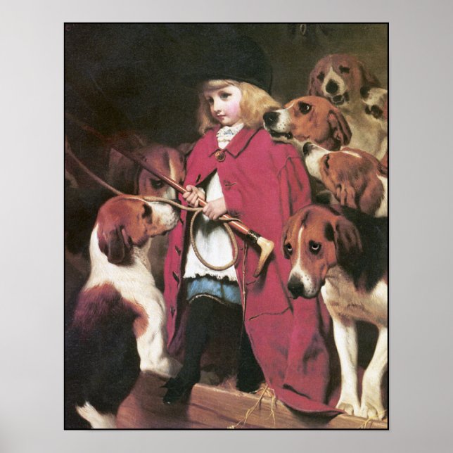 Póster Poster: "The New Whip" - Chica con Foxhounds (Frente)