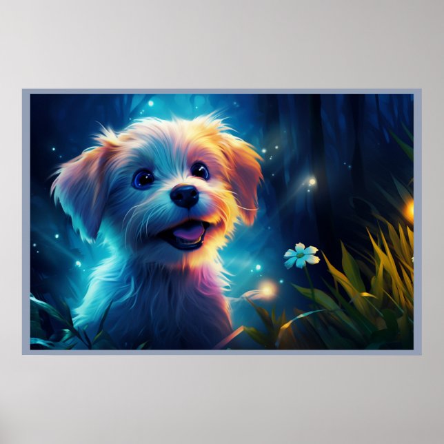 Póster Poster The Playful Antics of the Cute Pooch (Frente)