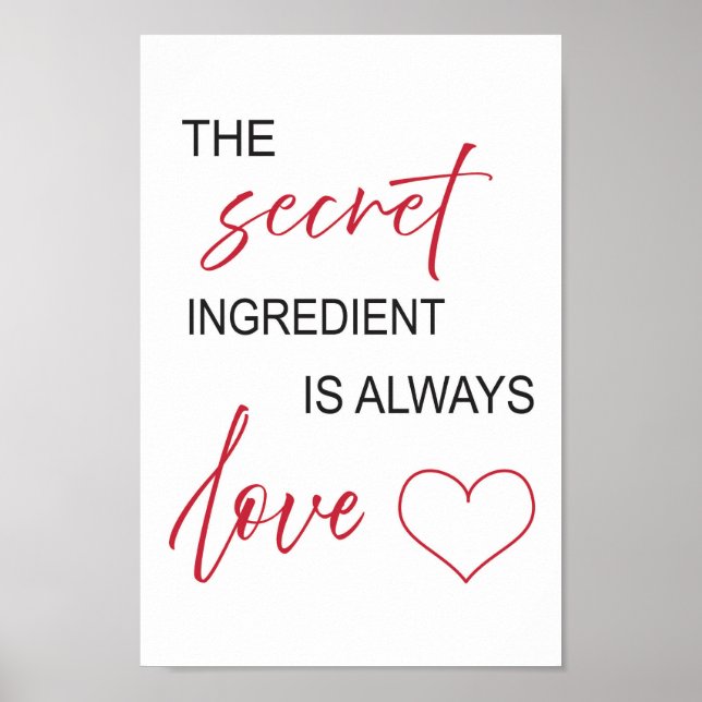 Póster Poster The Secret ingredient is love  (Frente)